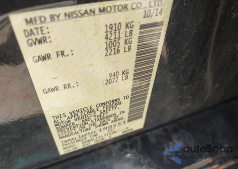 2015 Nissan Altima 2.5 Sv из США, поврежденный, VIN 1N4AL3AP5FC199553